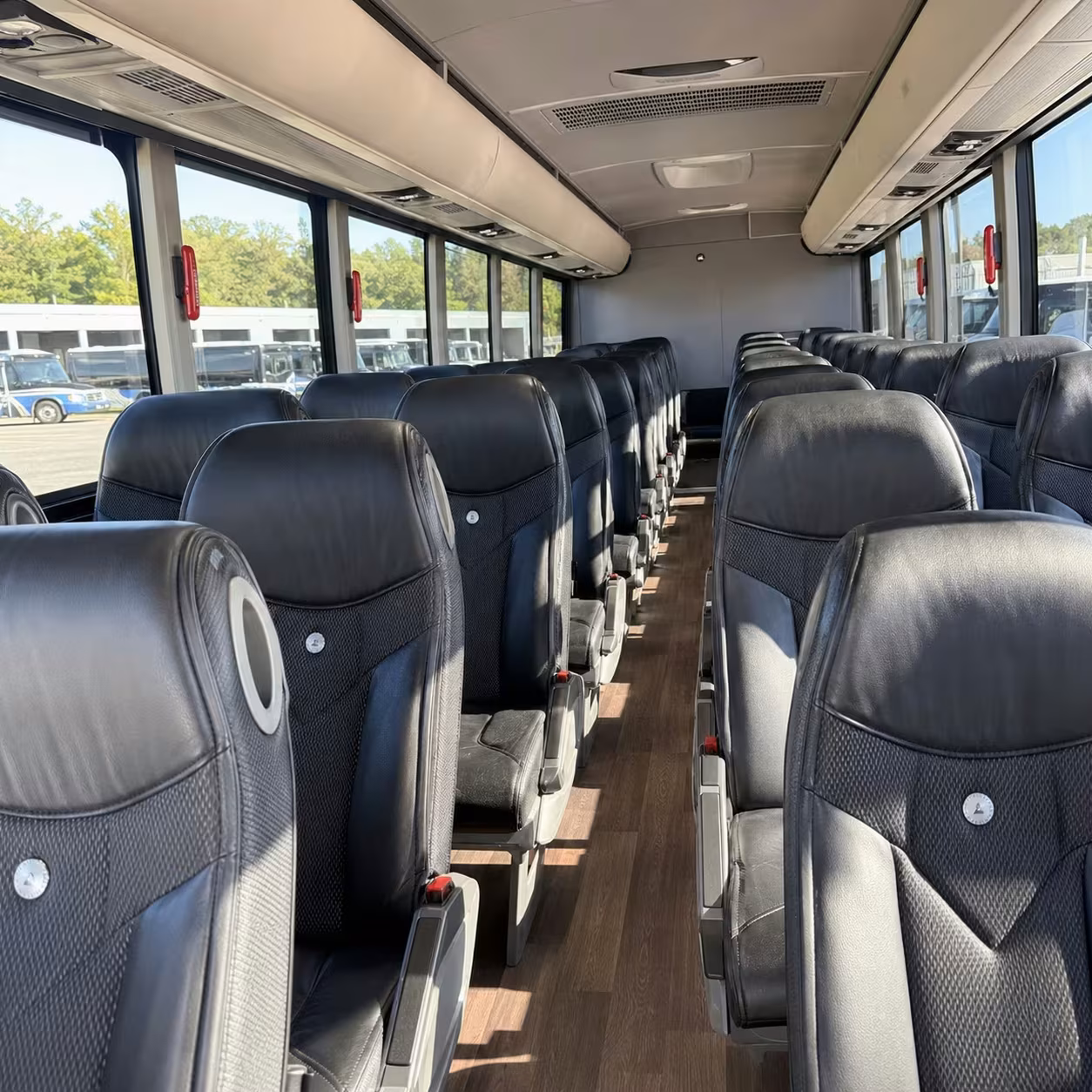 56 passenger charter bus interior