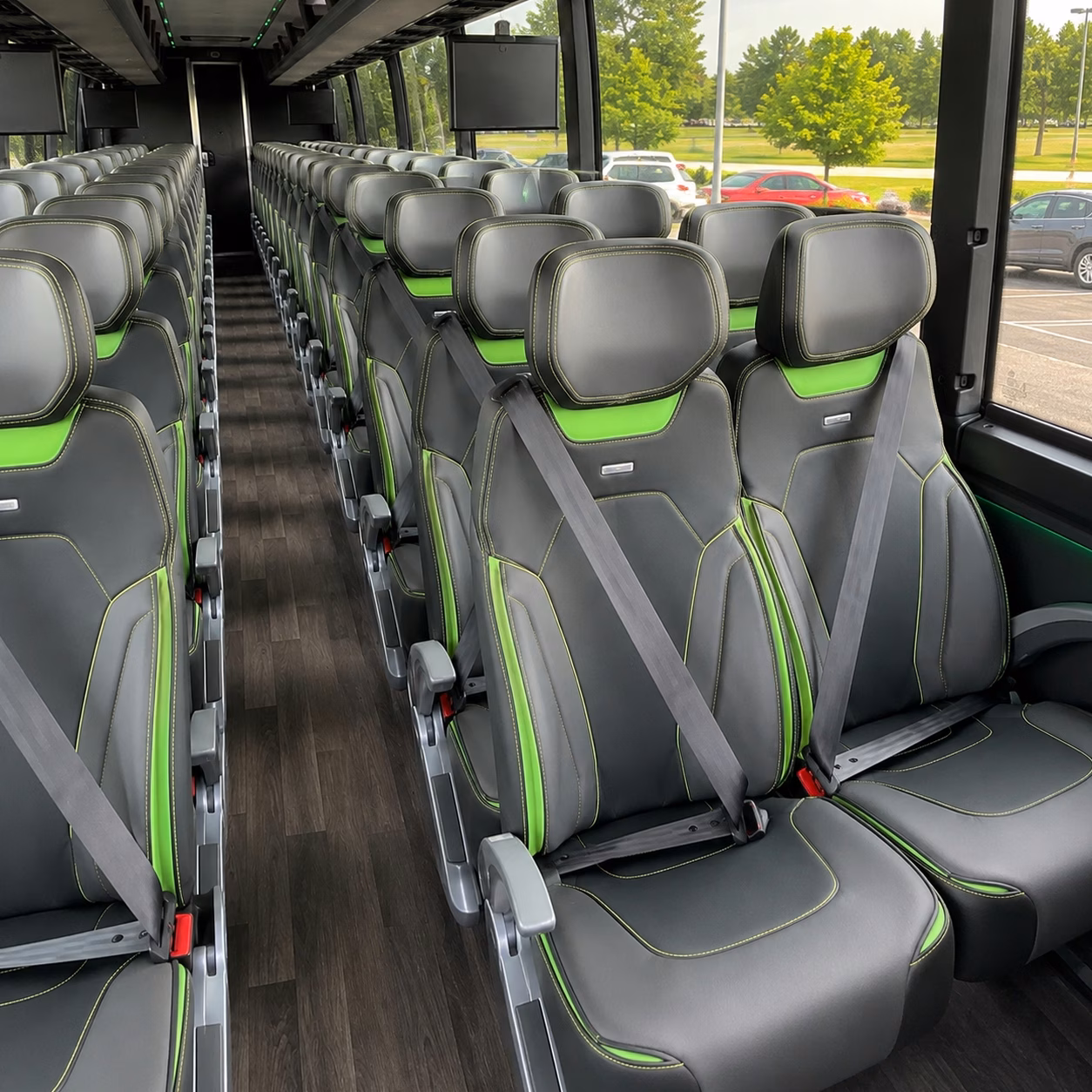 ogden charter bus rental interior